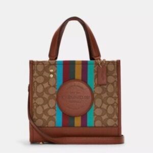 Coach Dempsey 22 Signature Stripe Tote Bag